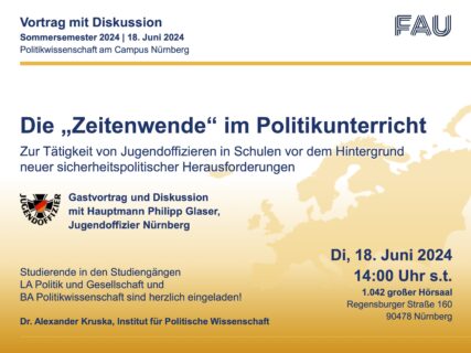 Towards entry "Guest Lecture at Nuremberg Campus: “The ‘Zeitenwende’ in Civics Education”"